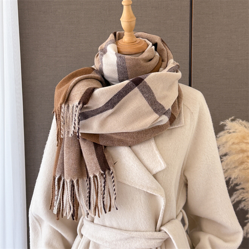 Cashmere Pashmina Wrap - Dames Schotse Plaid Imitatie Kasjmier Sjaal