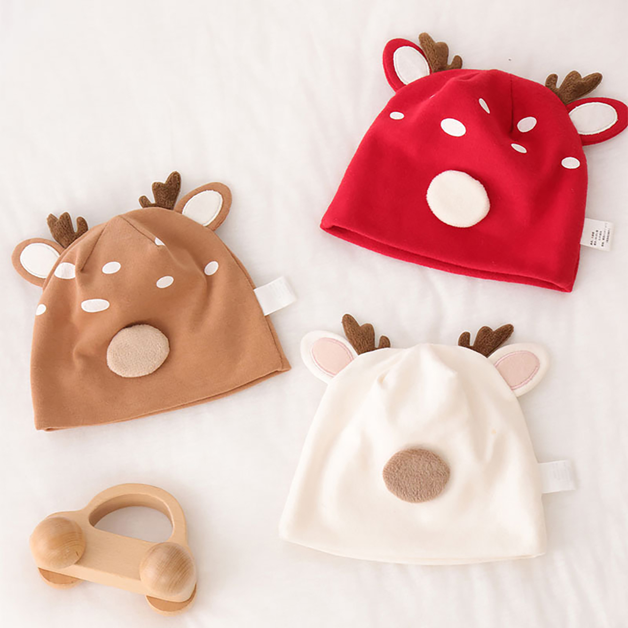 Knit Beanie Hat Warm - Schattige kleine herten baby foetale hoed