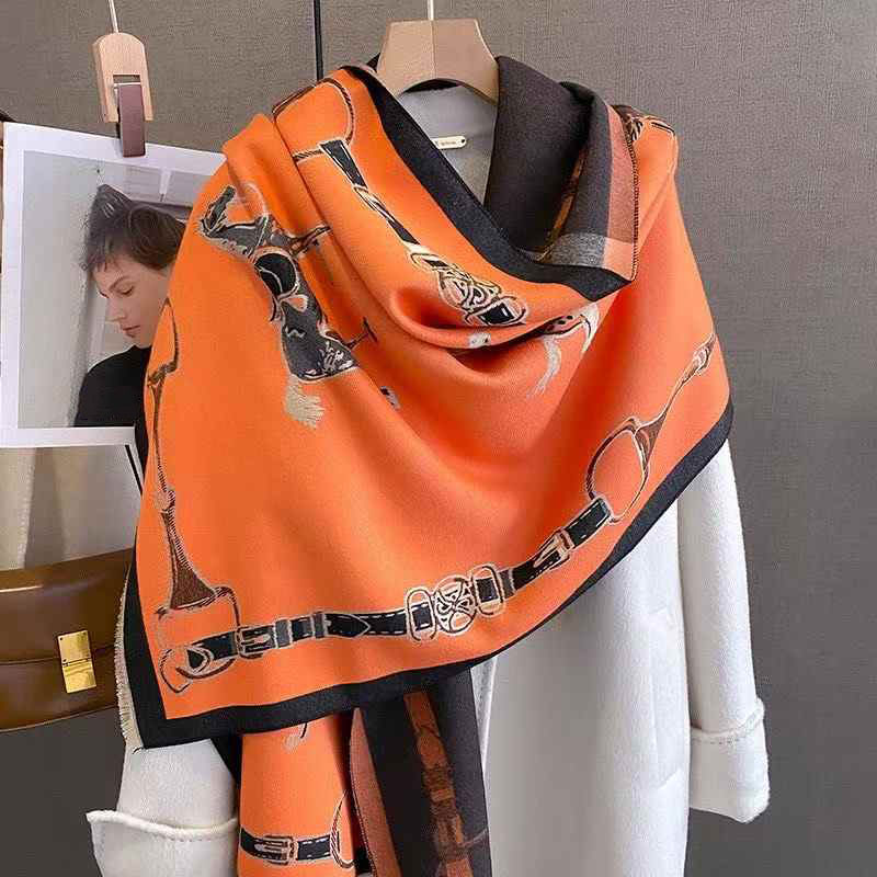 Shawl Wrap Winter - Retro Rider Horse Imitatie Kasjmier Sjaal