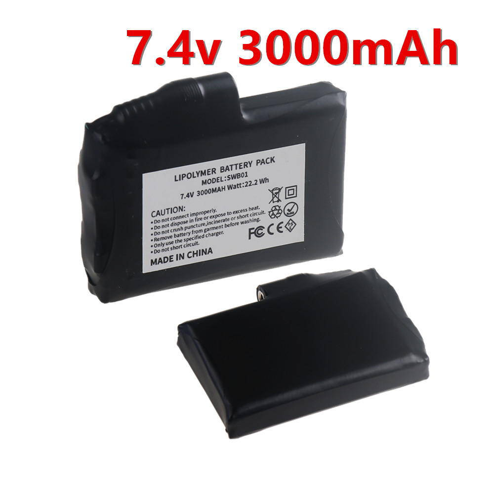 Heated Vest Battery - 7,4V 3000mAh Li-Polymeer batterij voor verwarmde