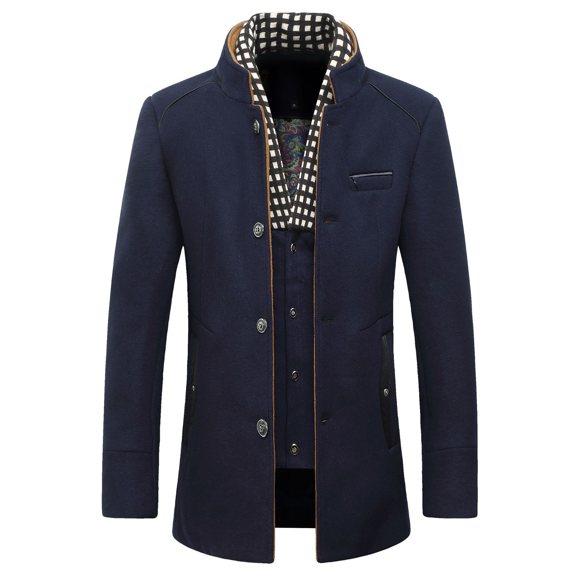 Mode Heren Wollen Jas Klassiek - Wool Coat Peacoat recensie en prijs