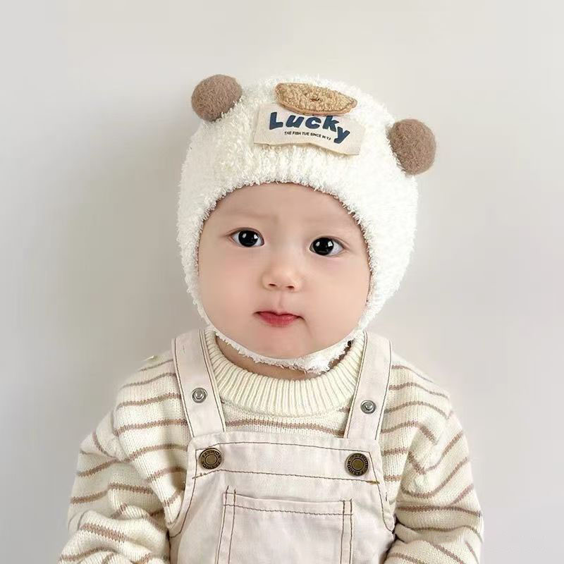 Schattige Beer Baby Gehoorbesc - Knit Beanie Hat Warm recensie en prijs