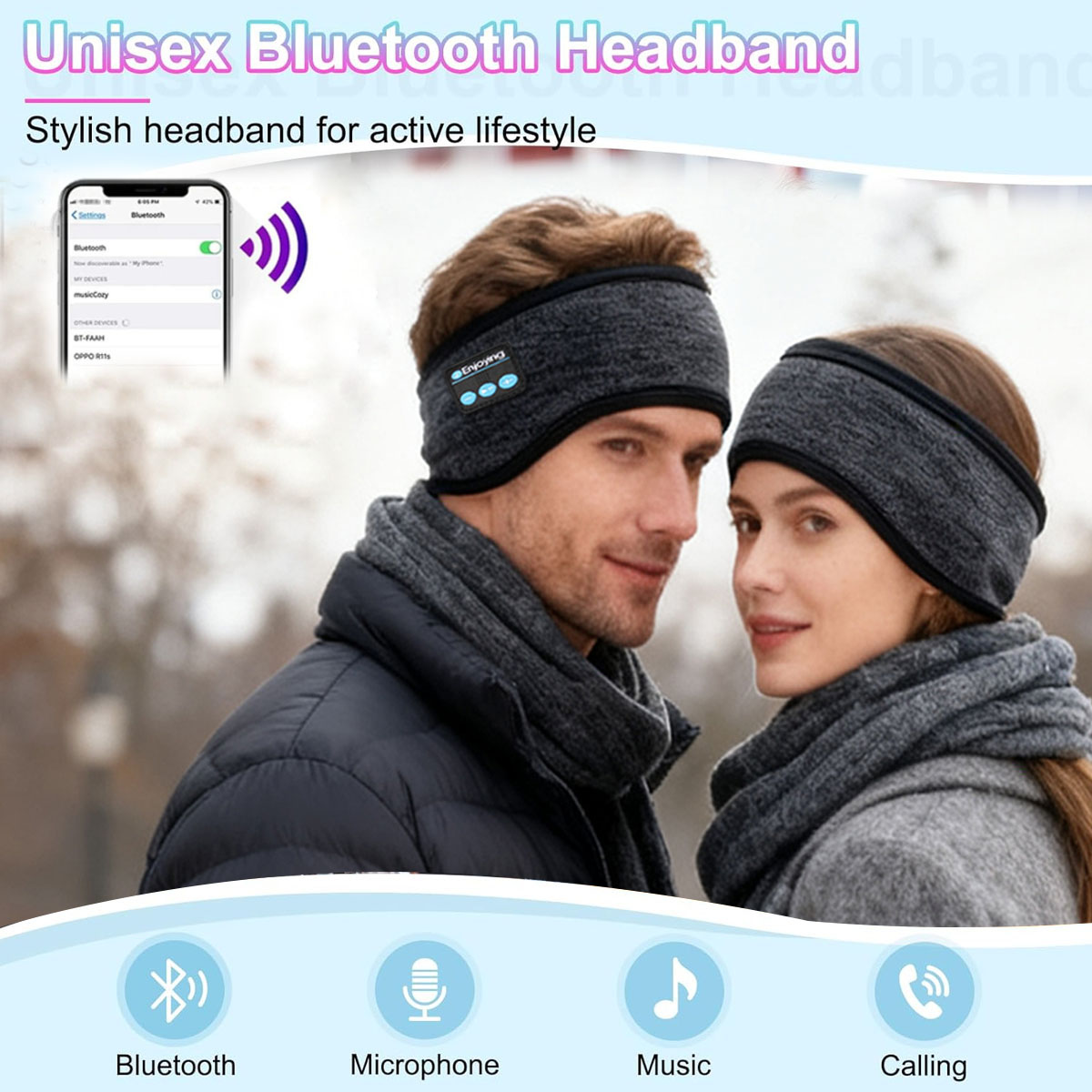 Draadloze Bluetooth-hoofdtelef - Winter Headband Fleece recensie en prijs
