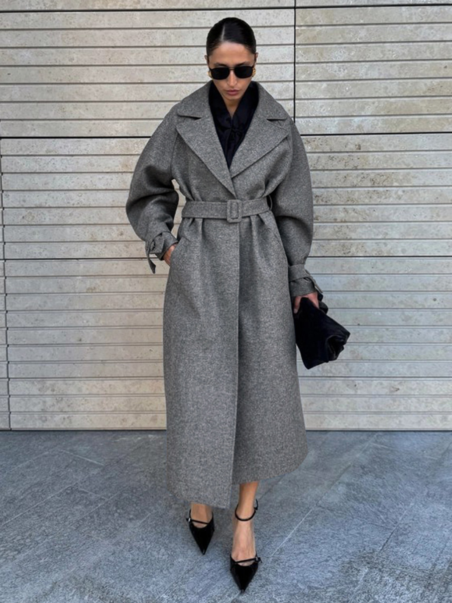 LUCYSHIHATTU Lange Imitatie wo - Wool Coat Peacoat recensie en prijs