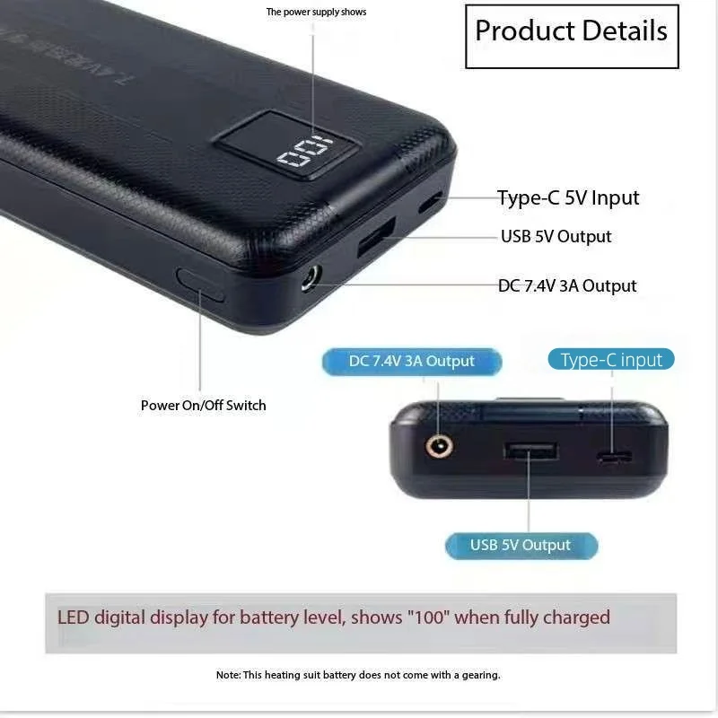 Nieuwe Grote Capaciteit 7.4 V/ - Heated Vest Battery recensie en prijs