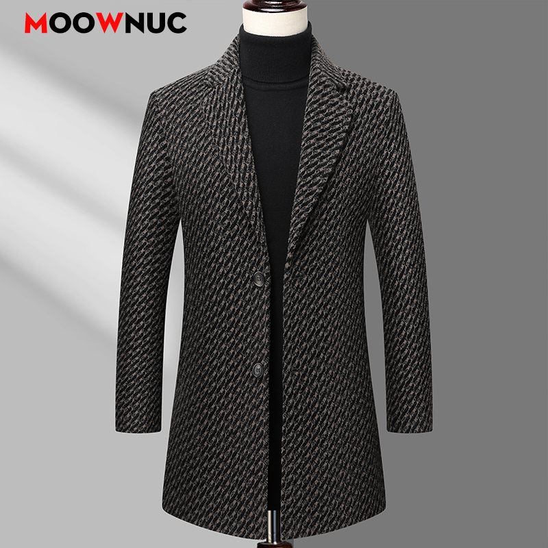 Lange Jas Mannen Heren Wollen  - Wool Coat Peacoat recensie en prijs