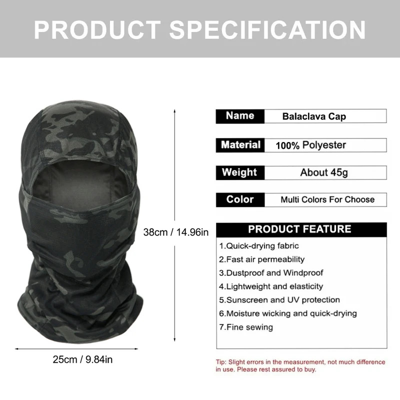 Camouflage bivakmuts hoed fiet - Balaclava Ski Mask recensie en prijs