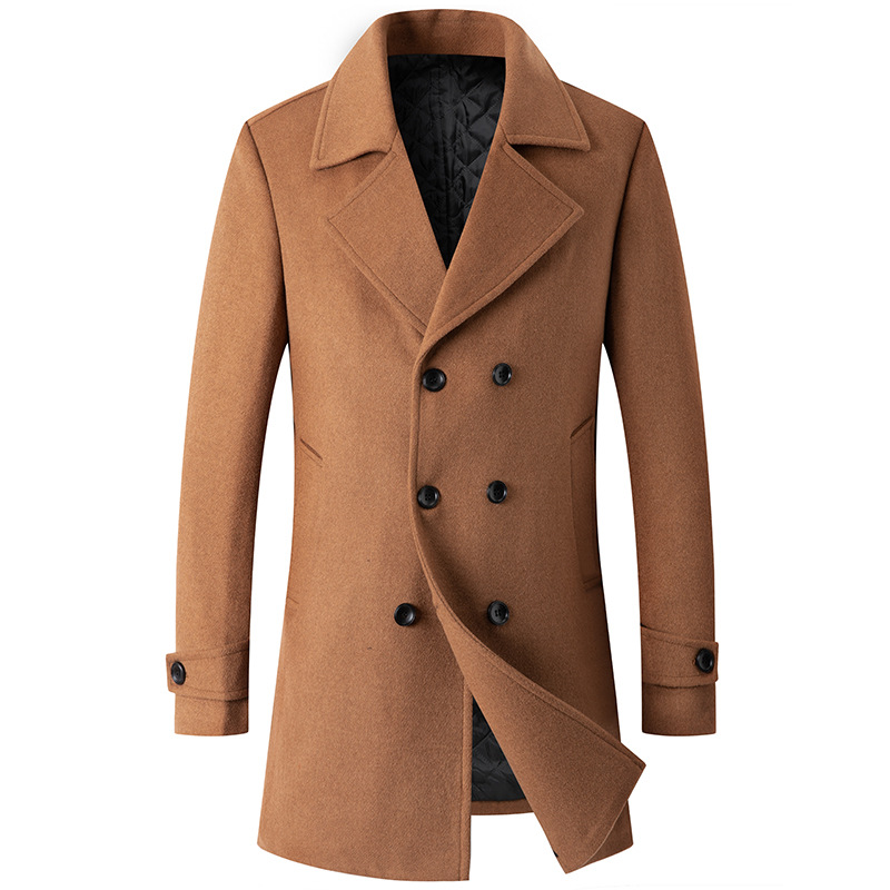 Dubbele Rij Knopen Jas Mannen  - Wool Coat Peacoat recensie en prijs